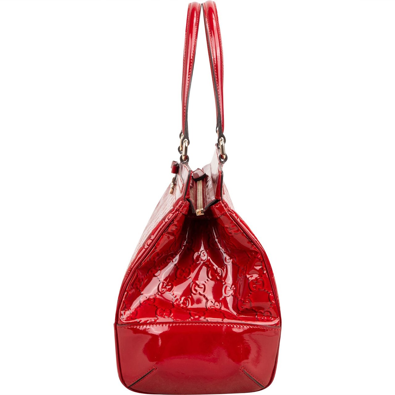 Gucci Patent Leather Microguccissima Princy Handbag Rood