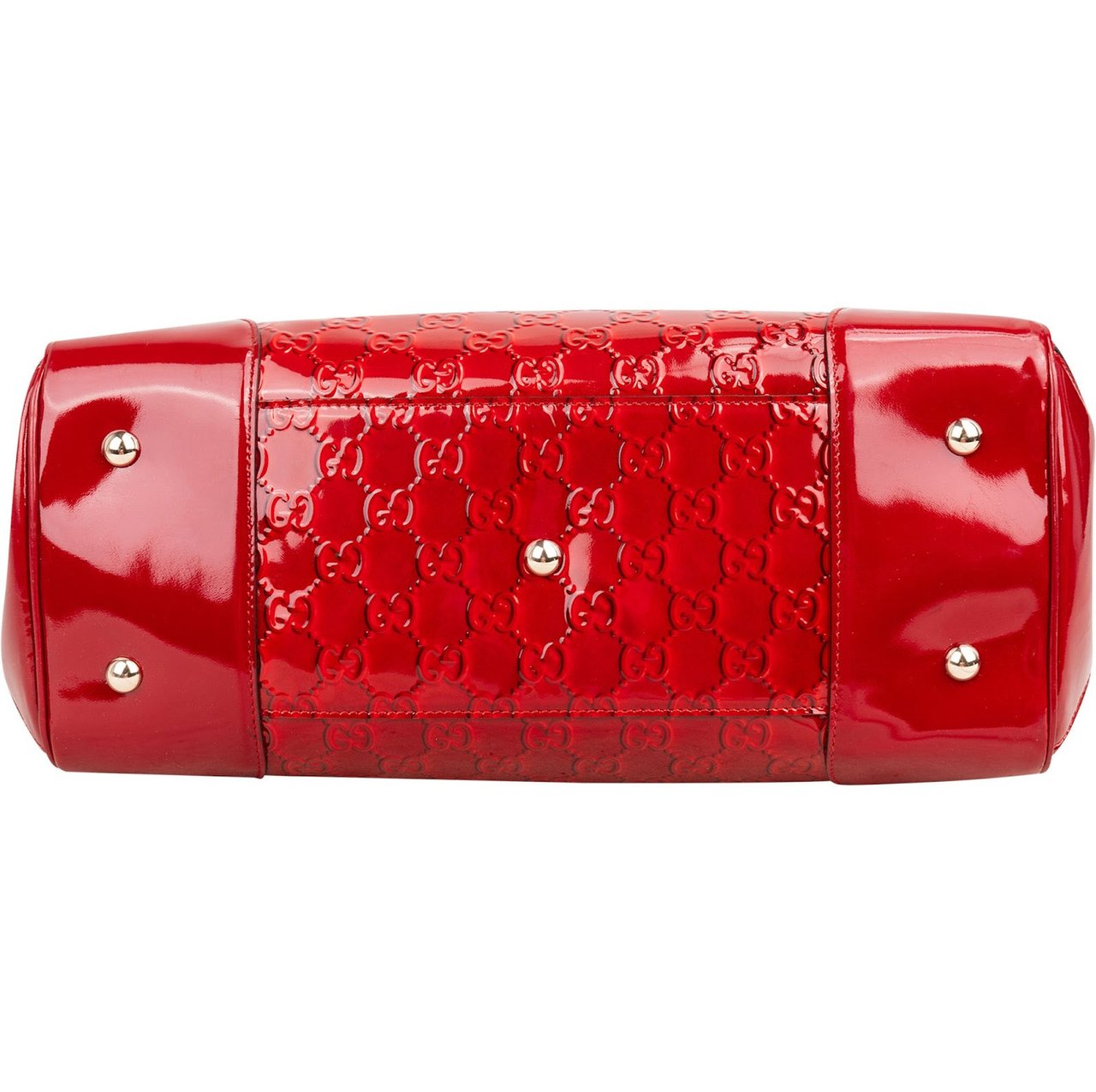 Gucci Patent Leather Microguccissima Princy Handbag Rood