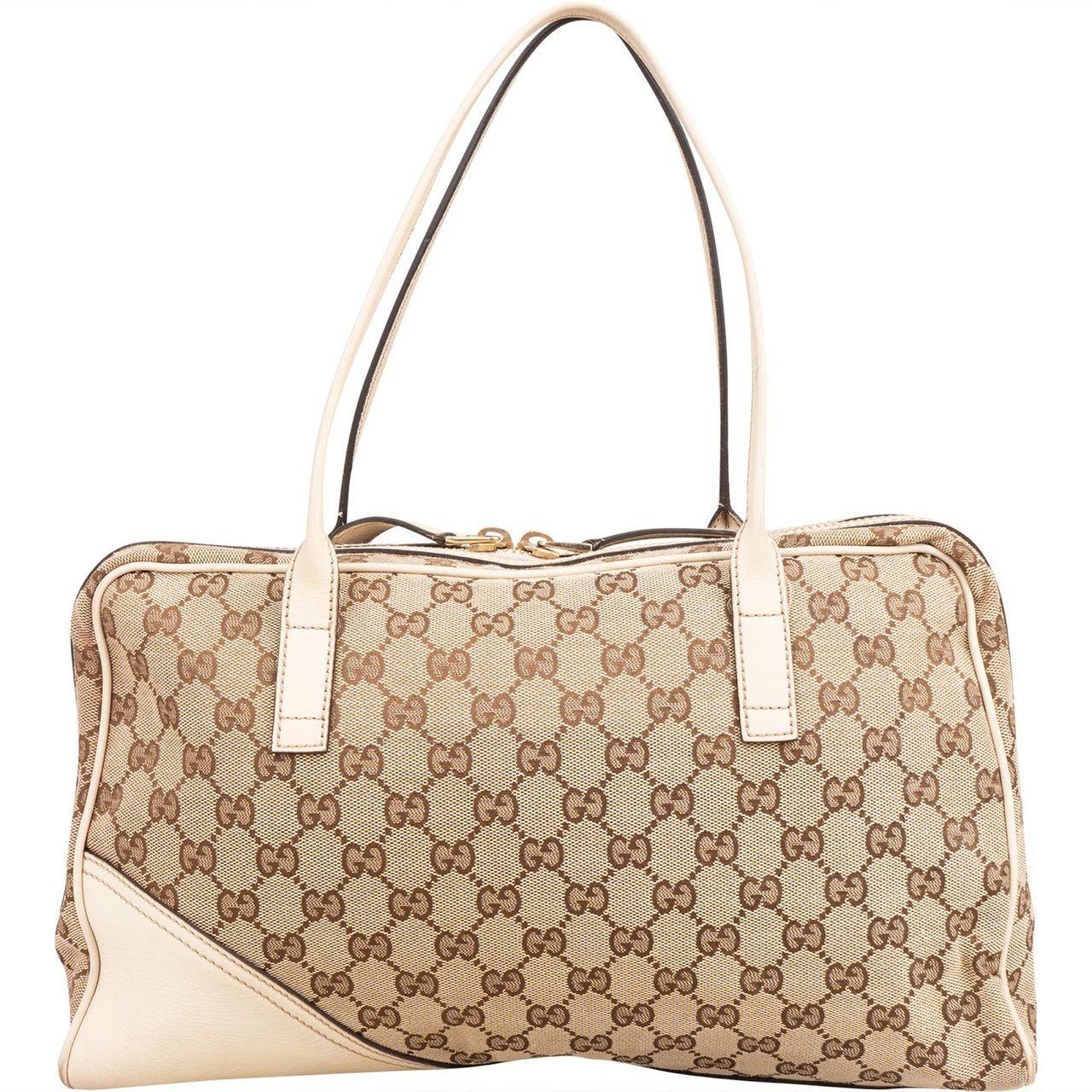 Gucci Monogram GG Shoulder Bag Beige