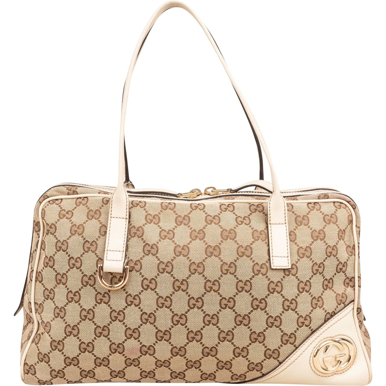 Gucci Monogram GG Shoulder Bag Beige
