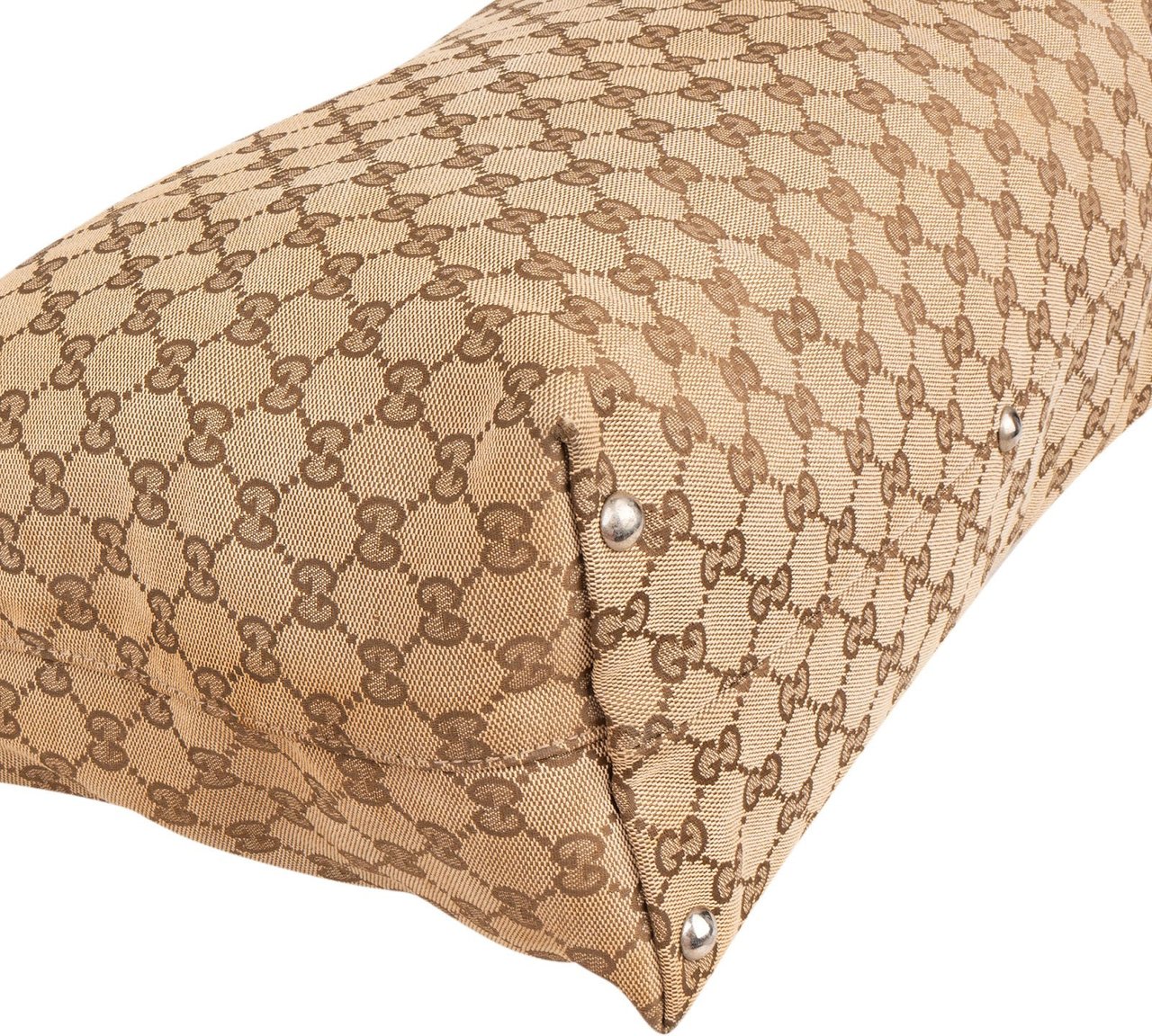 Gucci Monogram GG D-Ring Tote Shoulder Bag Beige