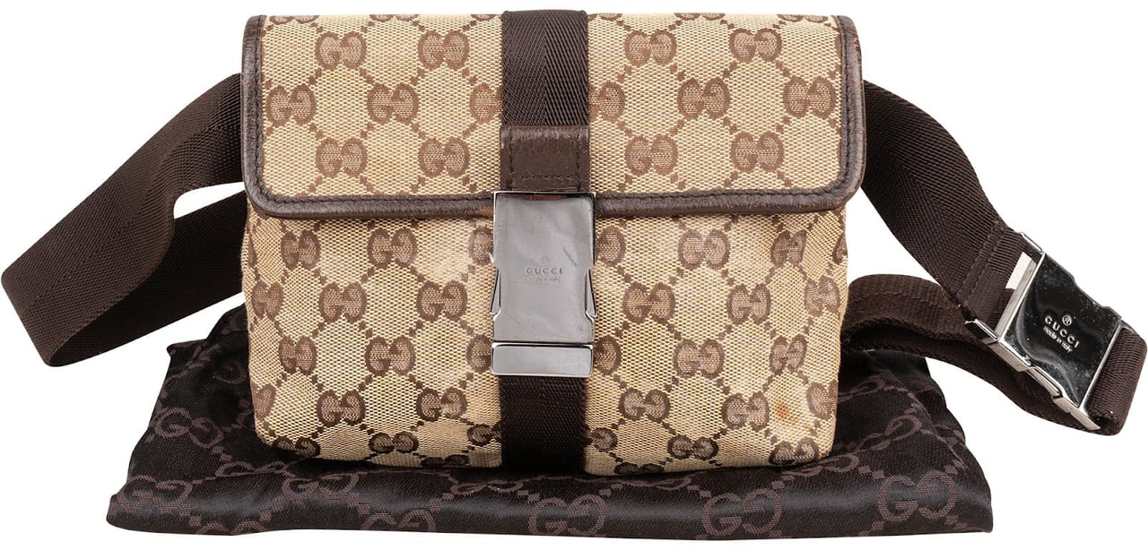Gucci GG Monogram Crossbody Bumbag Bruin
