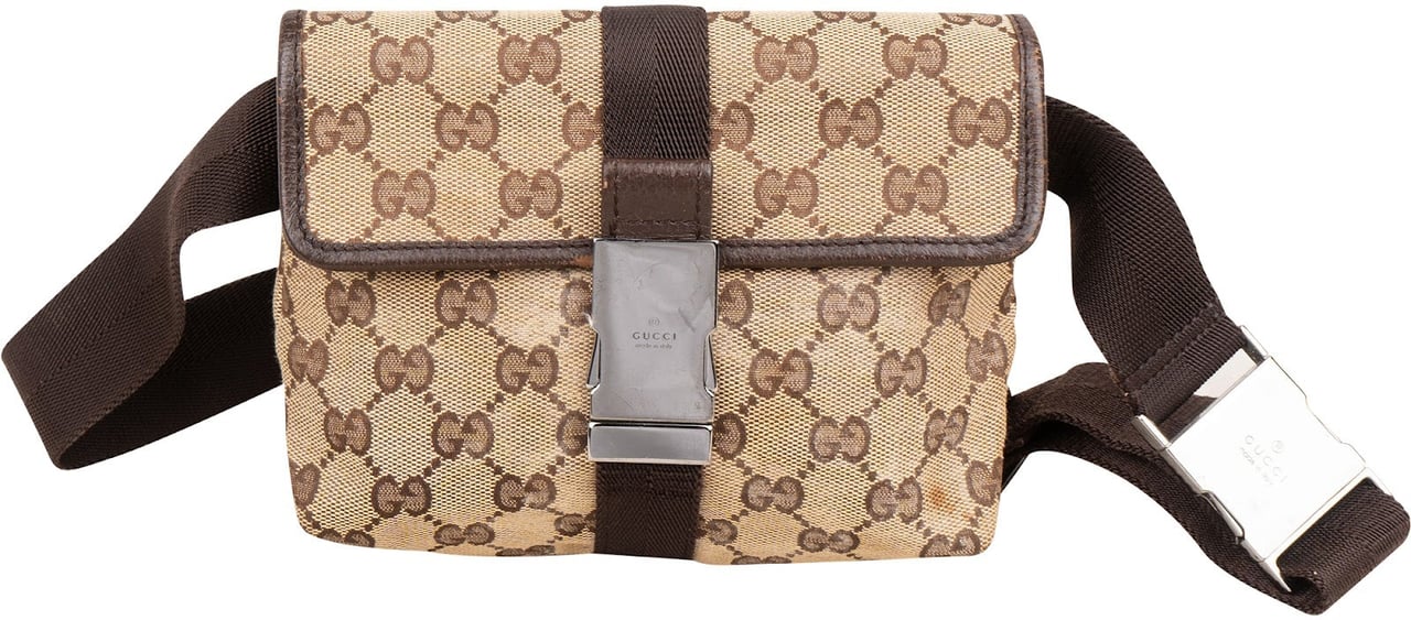 Gucci GG Monogram Crossbody Bumbag Bruin