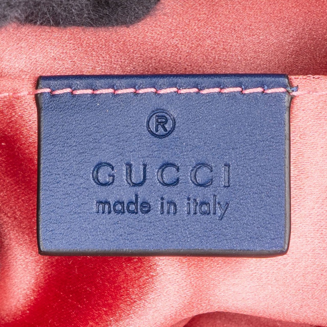 Gucci Gucci Blue Leather Velvet GG Marmont Matelassé Belt Bag Blauw