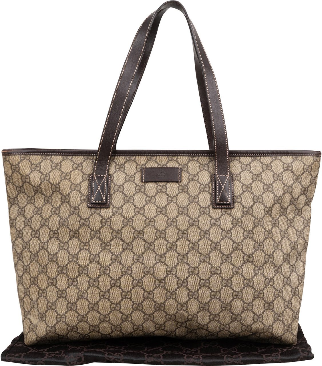 Gucci Gucci Monogram GG Supreme Tote Handbag Beige