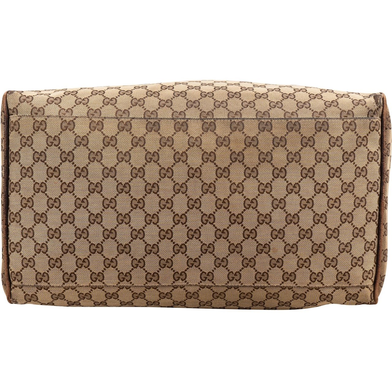 Gucci Monogram GG Canvas Web Boston Handbag Beige