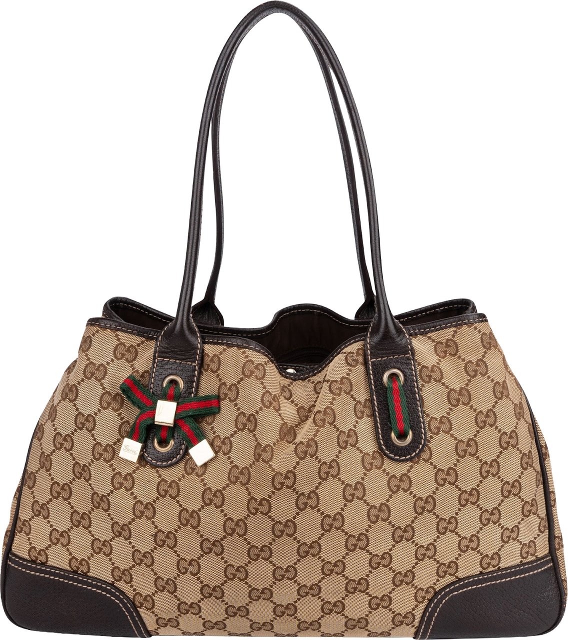 Gucci Gucci Monogram GG Canvas Princy Shoulder Bag Beige