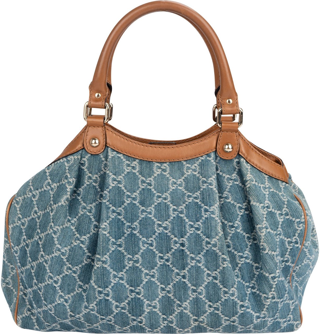 Gucci Gucci Monogram GG Denim Sukey Handbag Blauw