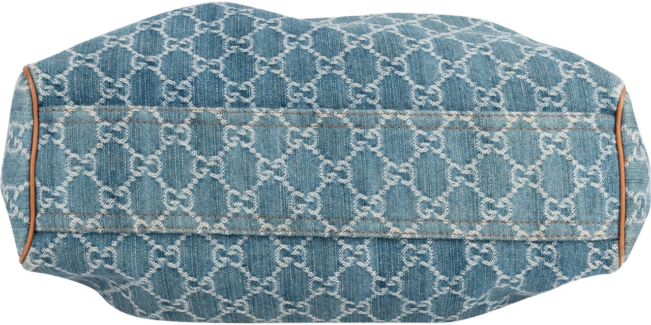 Gucci Gucci Monogram GG Denim Sukey Handbag Blauw