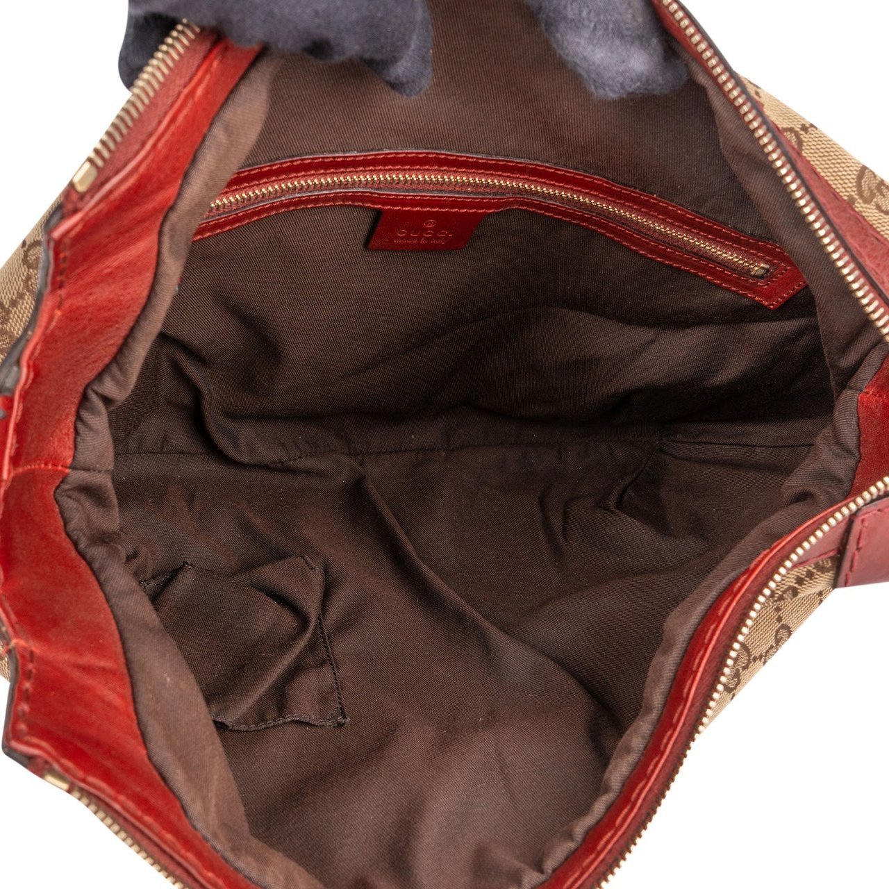 Gucci Gucci Monogram GG Canvas Hobo Shoulder Bag Beige