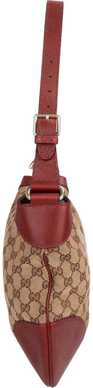 Gucci Gucci Monogram GG Canvas Hobo Shoulder Bag Beige
