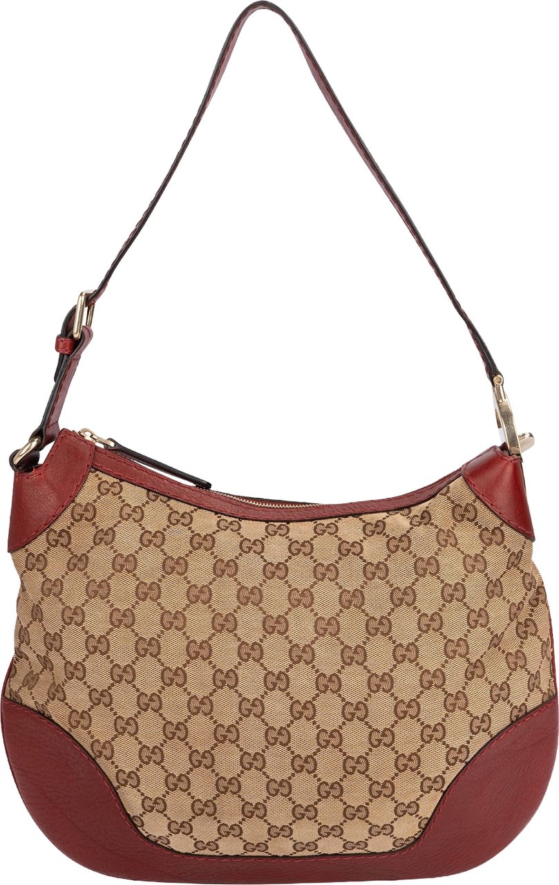 Gucci Gucci Monogram GG Canvas Hobo Shoulder Bag Beige