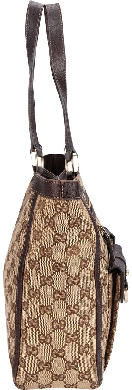 Gucci Monogram GG Canvas Abbey D-Ring Shoulder Bag Bruin
