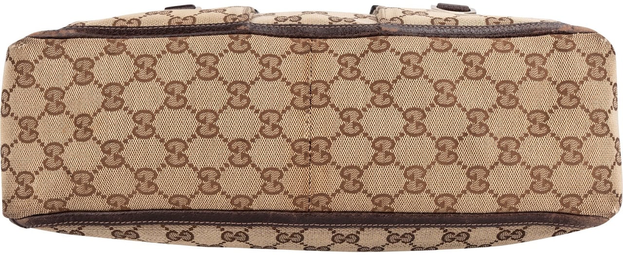 Gucci Monogram GG Canvas Abbey D-Ring Shoulder Bag Bruin