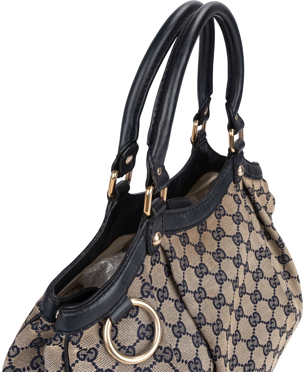 Gucci Gucci Monogram GG Canvas Sukey Handbag Blauw