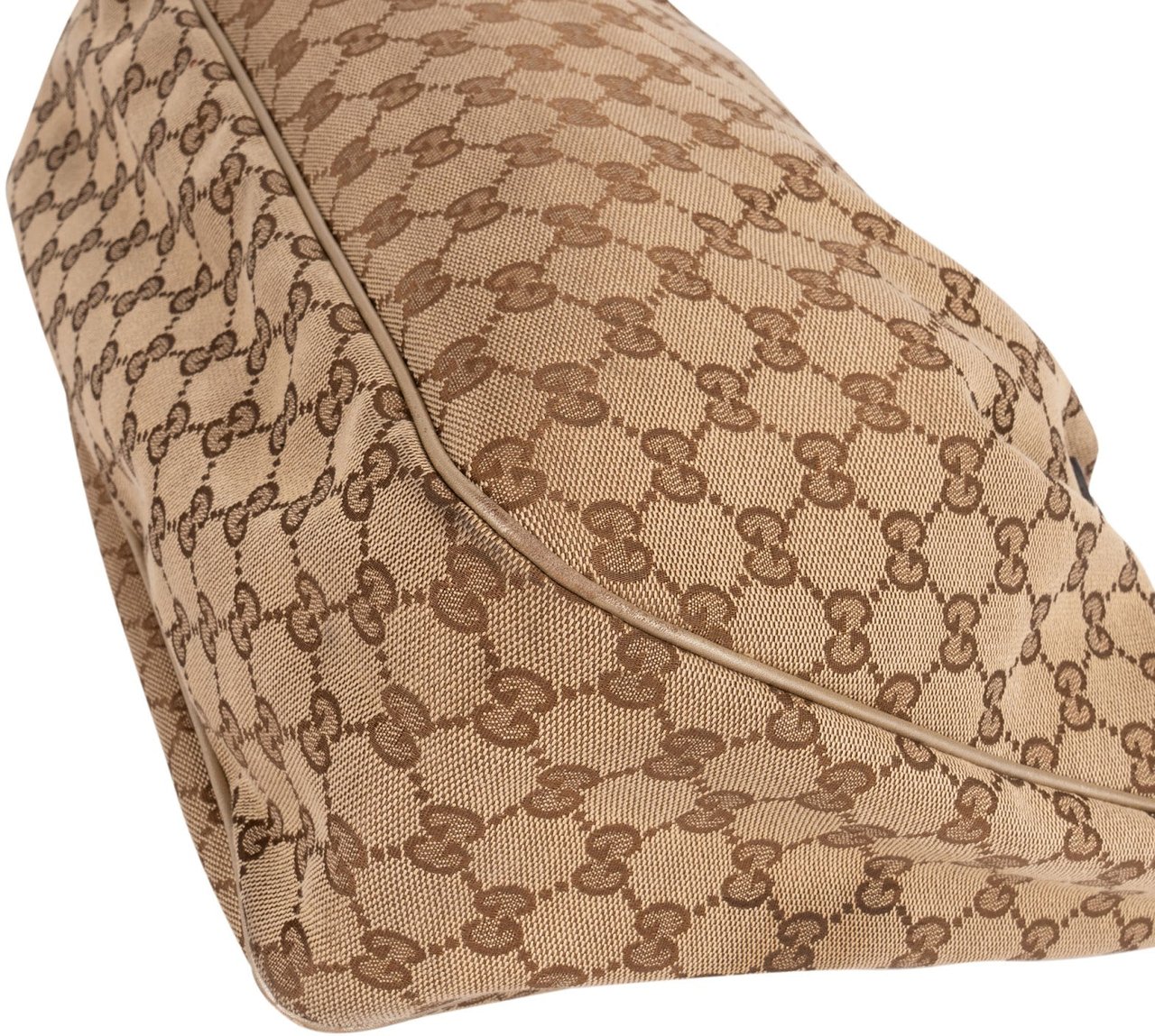 Gucci Gucci Monogram GG Canvas Sukey Handbag Beige