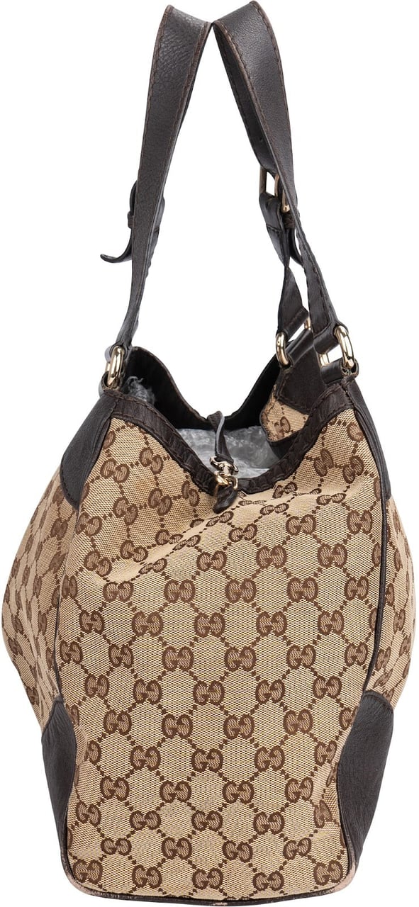 Gucci Gucci Monogram GG Canvas Eclipse Hobo Shoulder Bag Beige