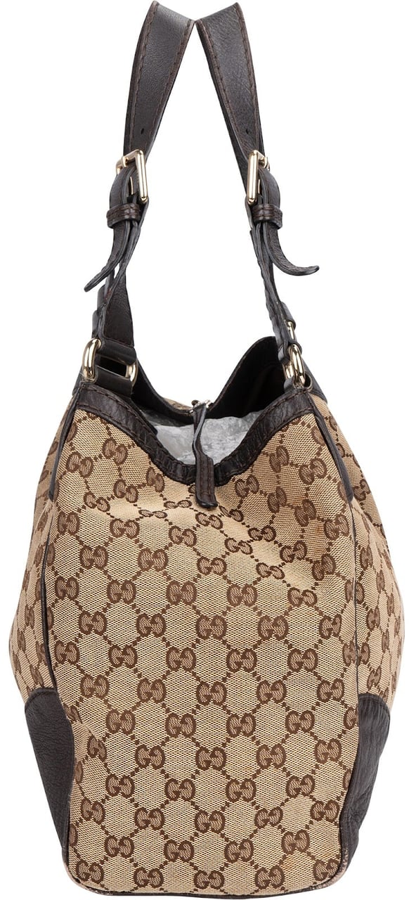 Gucci Gucci Monogram GG Canvas Eclipse Hobo Shoulder Bag Beige