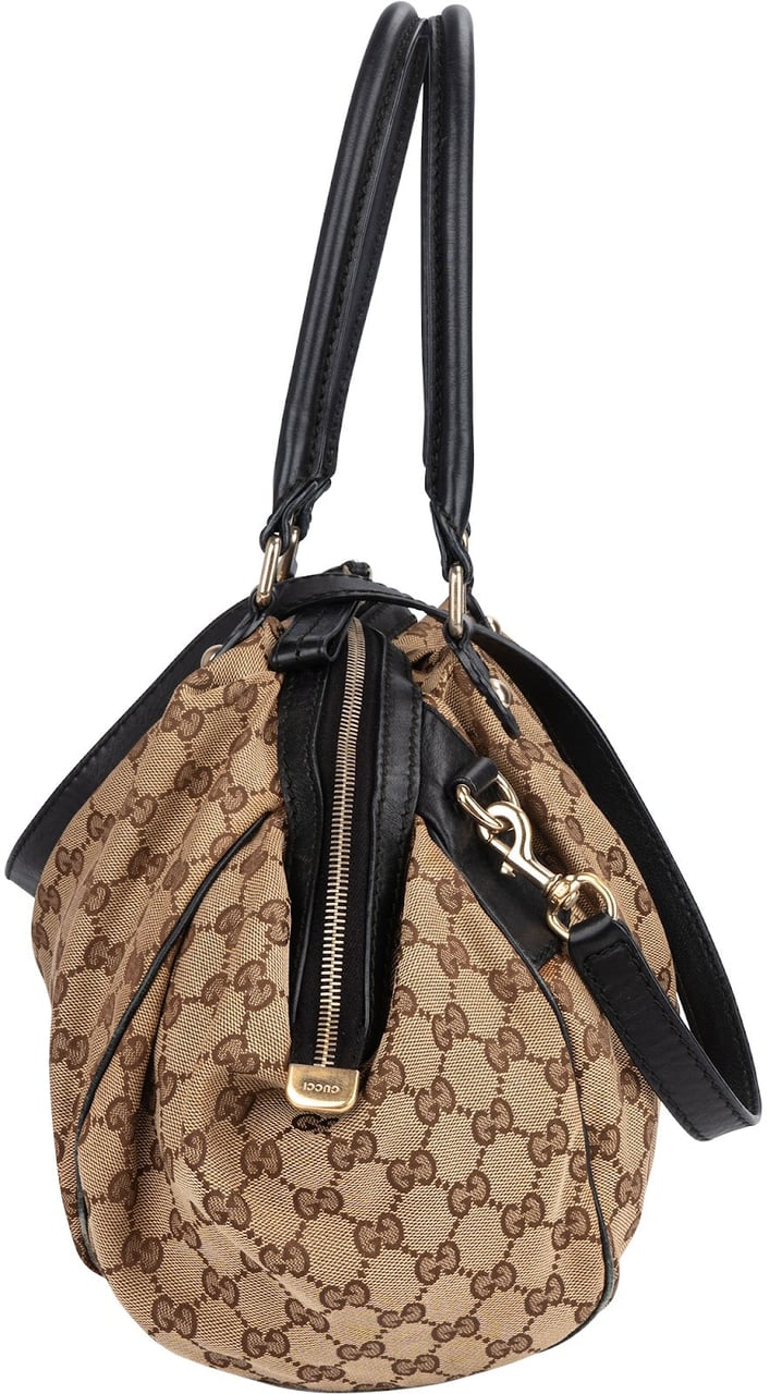 Gucci Monogram GG Sukey Shoulder Bag Beige