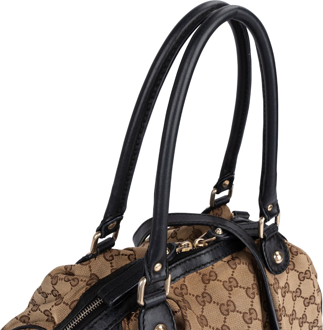 Gucci Monogram GG Sukey Shoulder Bag Beige