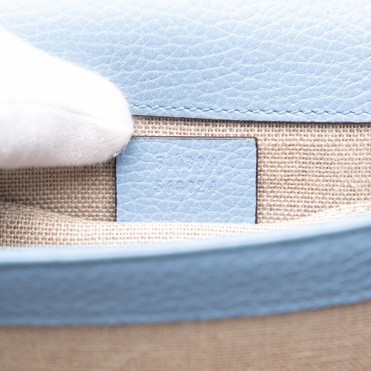 Gucci Small Dollar Calfskin Interlocking G Crossbody Blauw