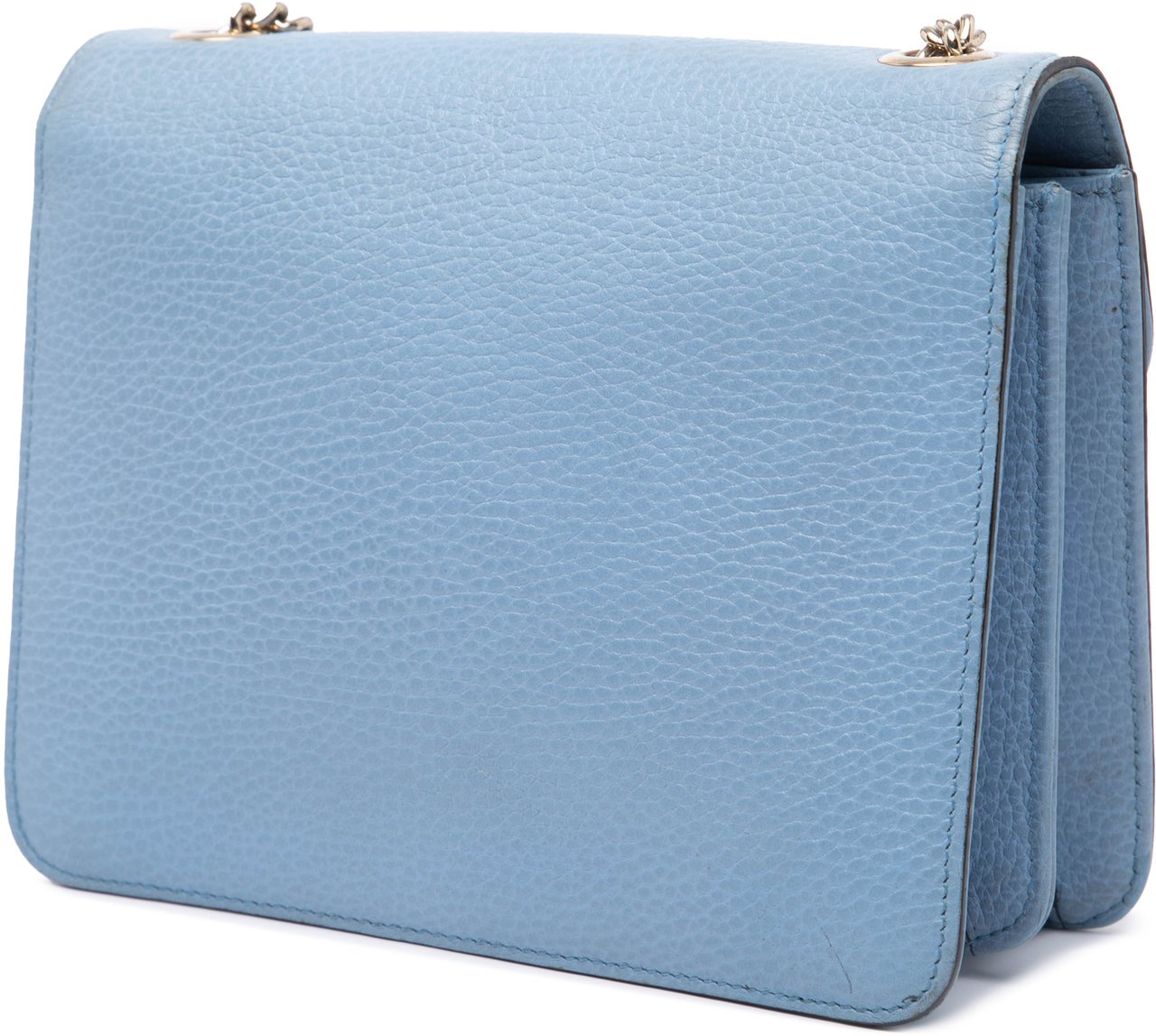 Gucci Small Dollar Calfskin Interlocking G Crossbody Blauw