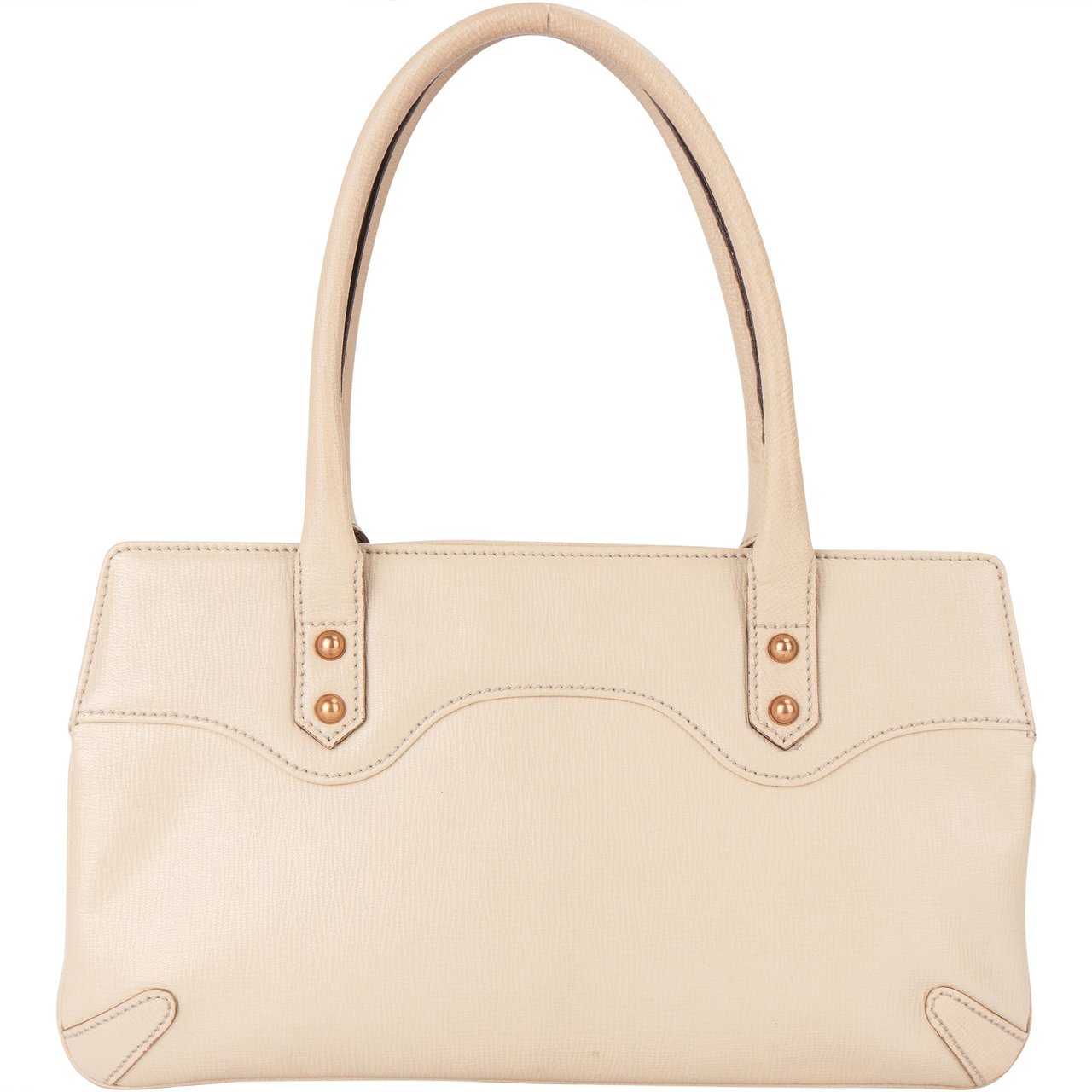 Gucci Gucci Leather Horsebit Handbag Wit