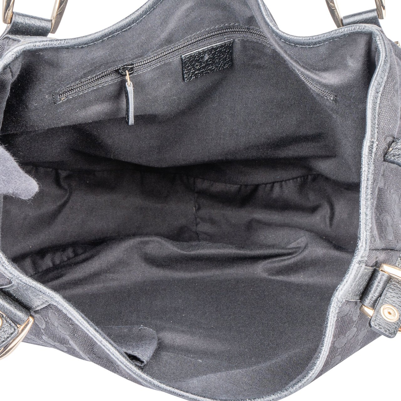 Gucci Gucci GG Monogram Abbey Handbag Zwart