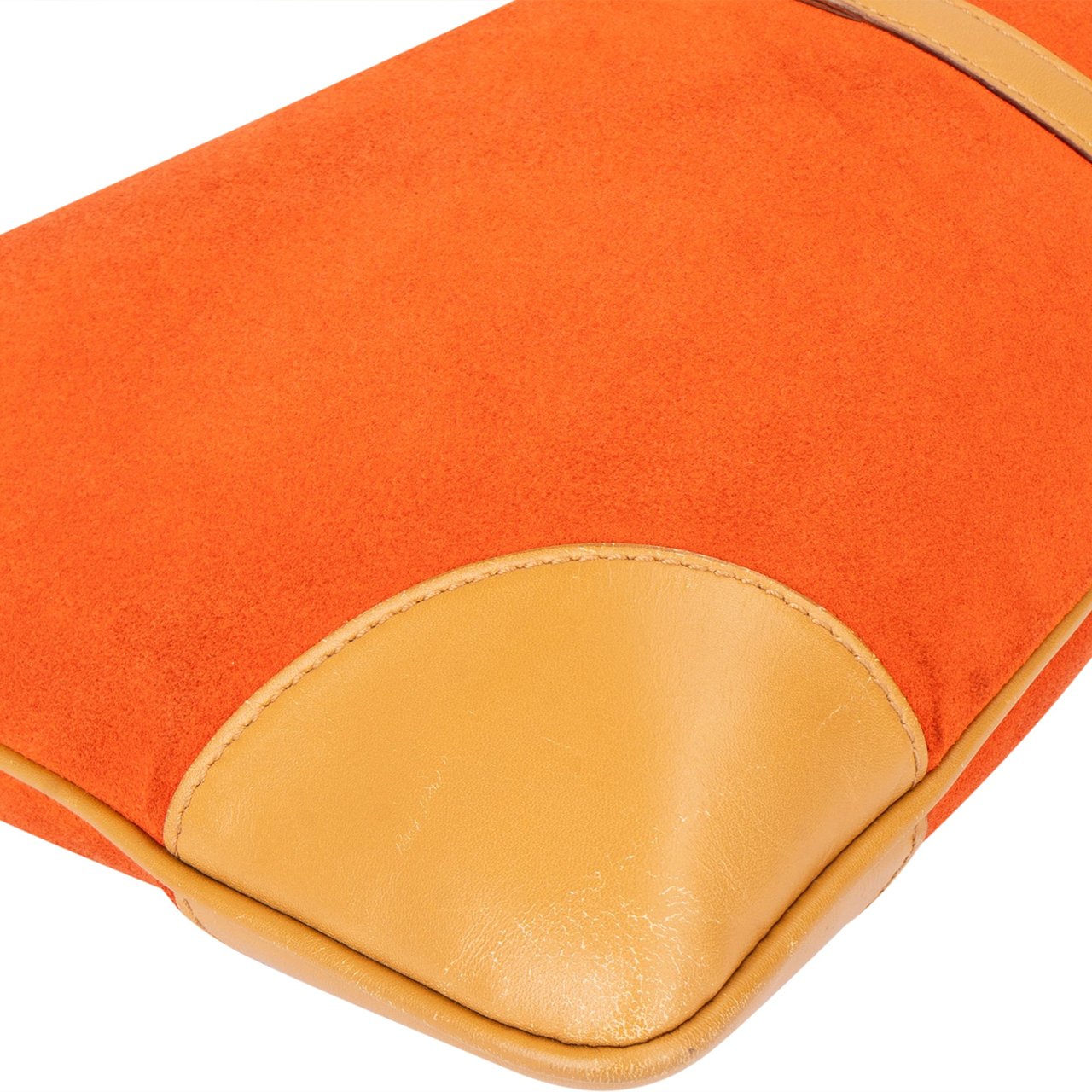 Gucci Gucci Orange Suede Bamboo Jackie Shoulder Bag Oranje