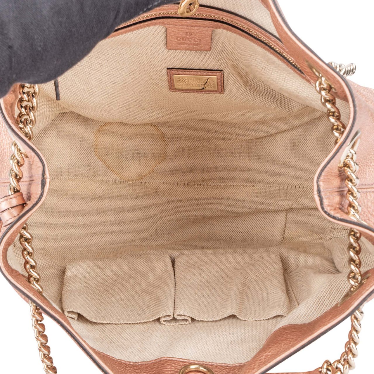 Gucci Gucci Leather GG Soho Crossbody Bag Divers
