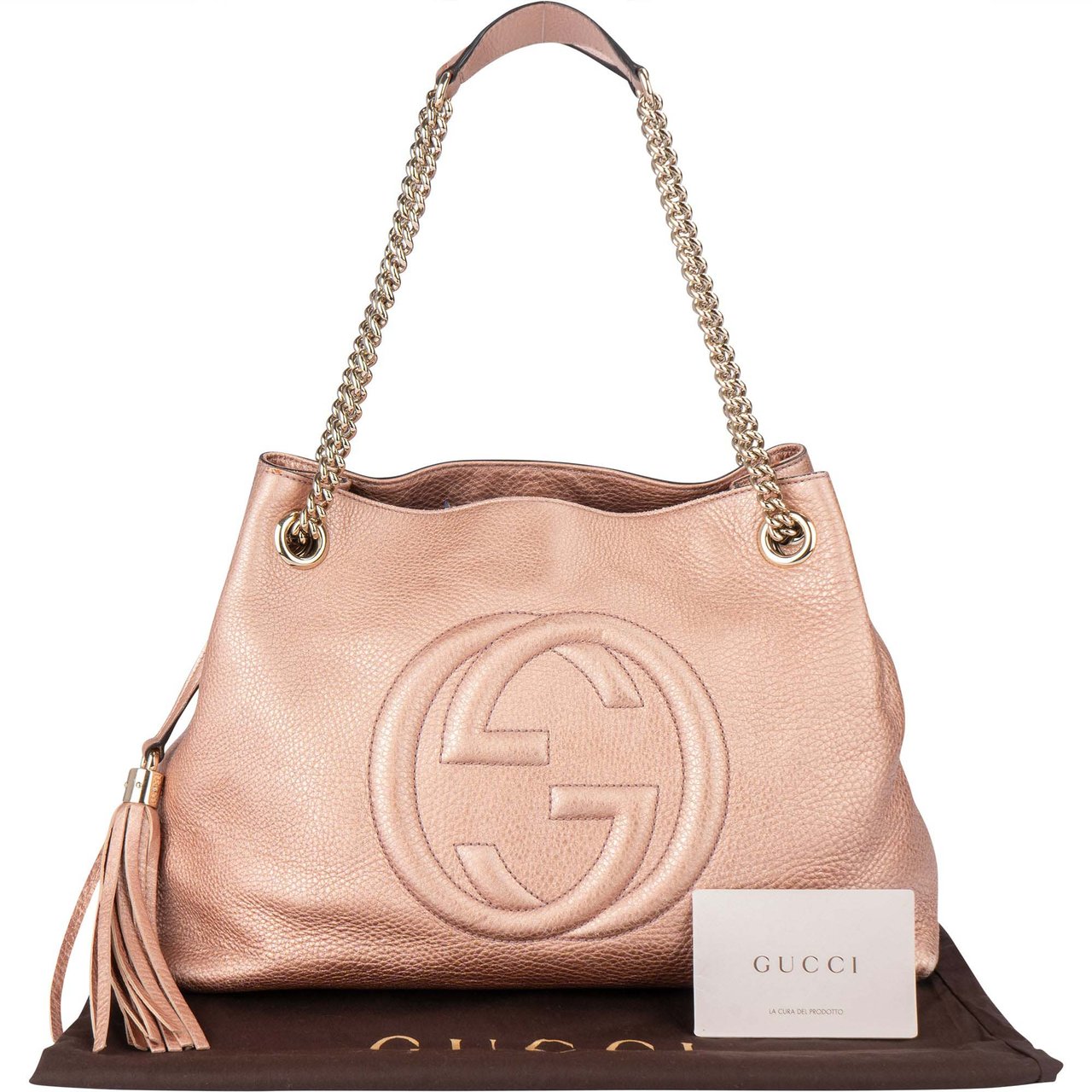 Gucci Gucci Leather GG Soho Crossbody Bag Divers
