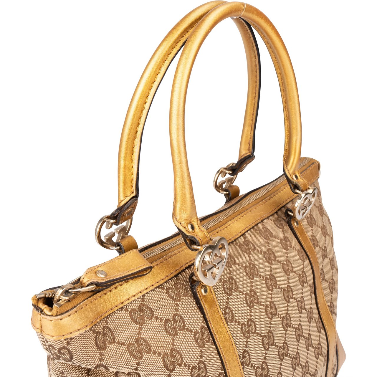 Gucci Gucci Golden GG Monogram Twin Heart Handbag Divers