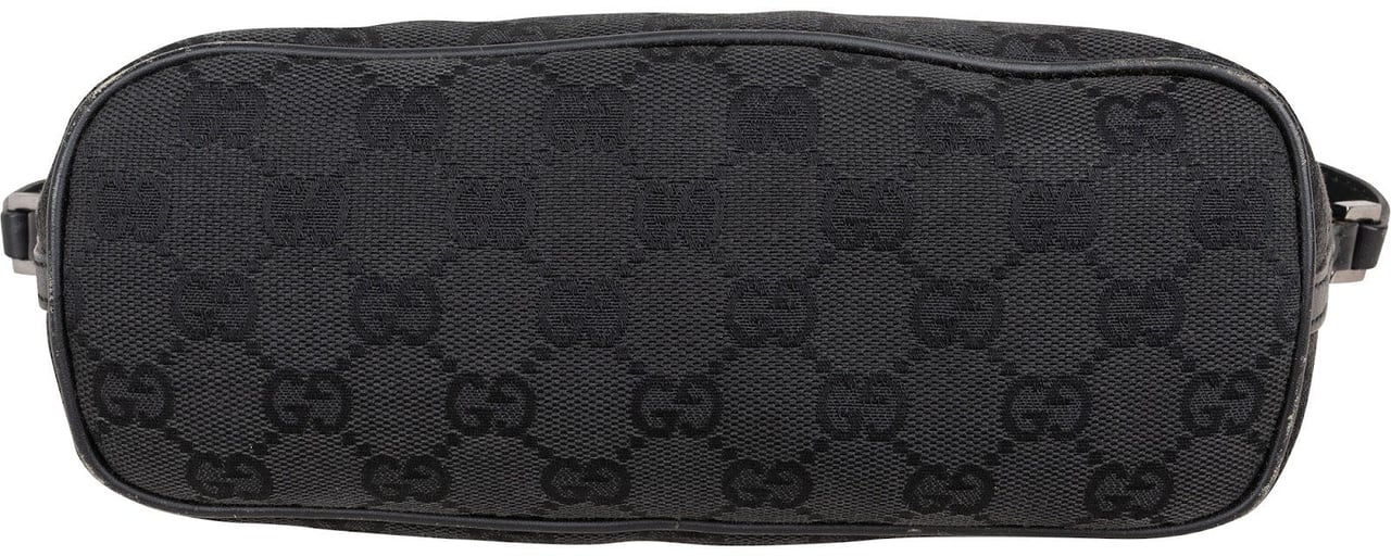 Gucci Monogram GG Canvas Pochette Boat Handbag Zwart