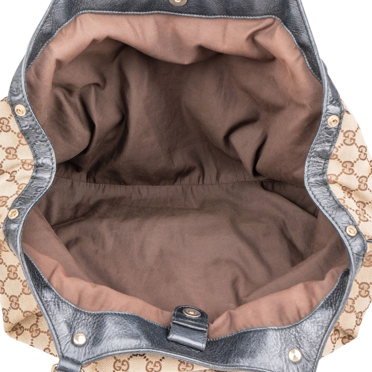 Gucci Monogram GG Canvas Big Sukey Tote Shoulder Bag Beige