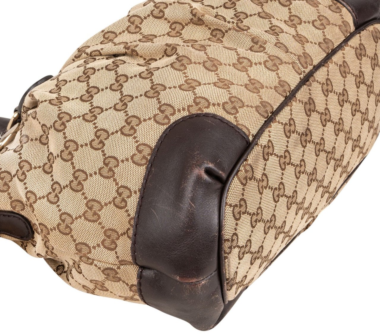 Gucci Monogram GG Canvas Sukey Handbag Beige