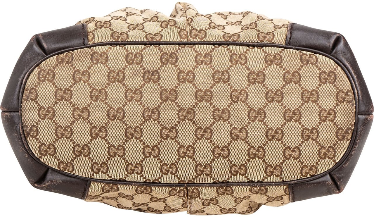 Gucci Monogram GG Canvas Sukey Handbag Beige
