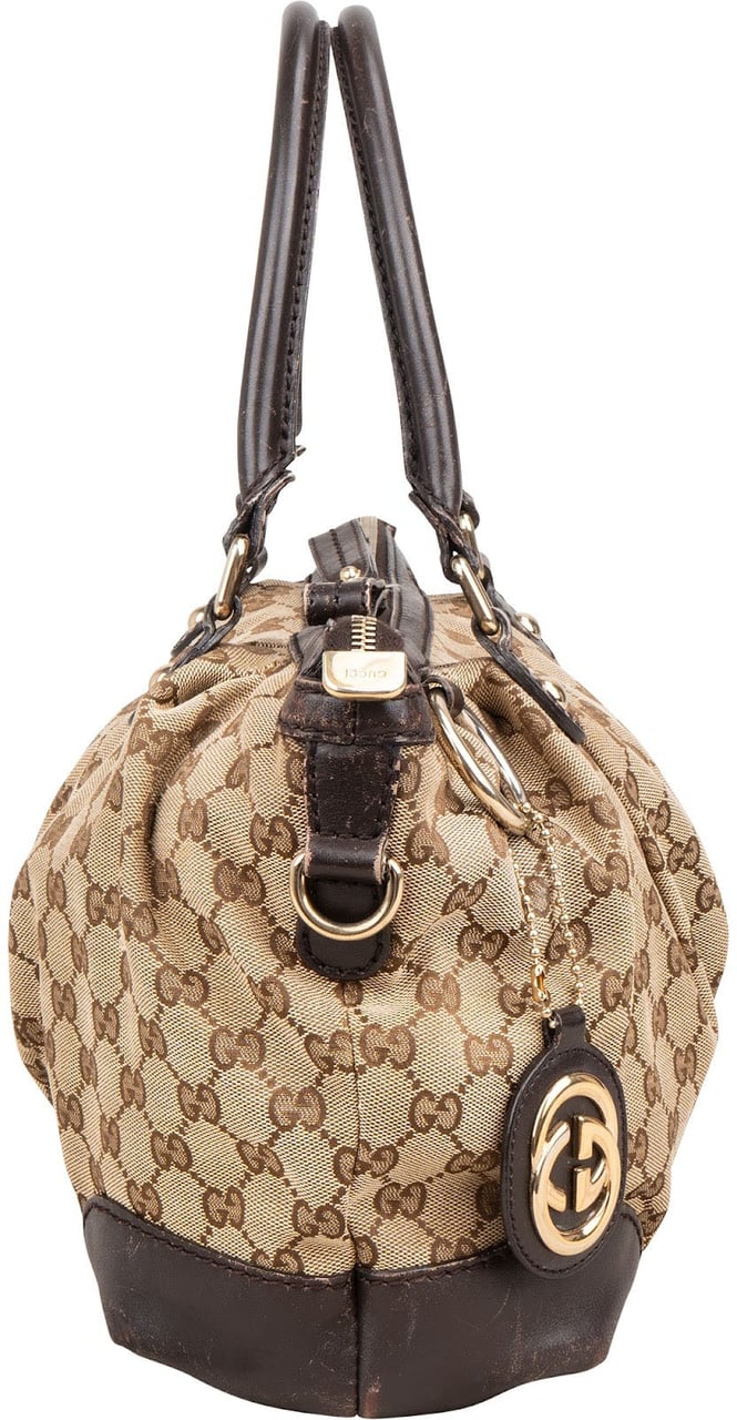 Gucci Monogram GG Canvas Sukey Handbag Beige