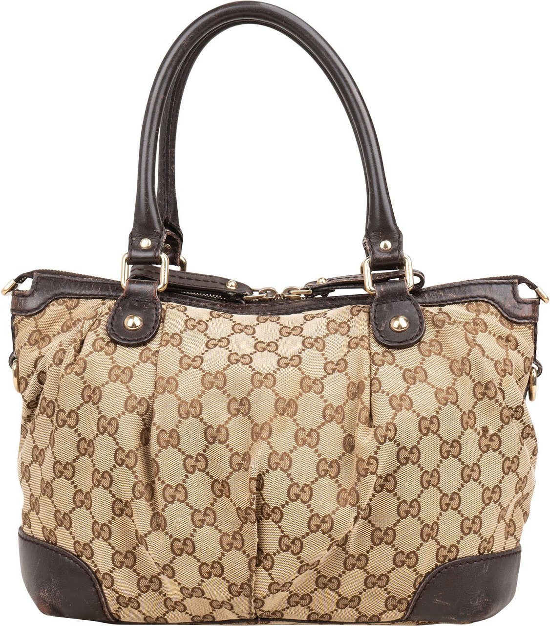 Gucci Monogram GG Canvas Sukey Handbag Beige