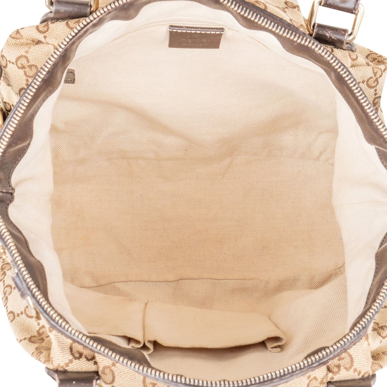 Gucci Monogram GG Canvas Sukey Handbag Beige
