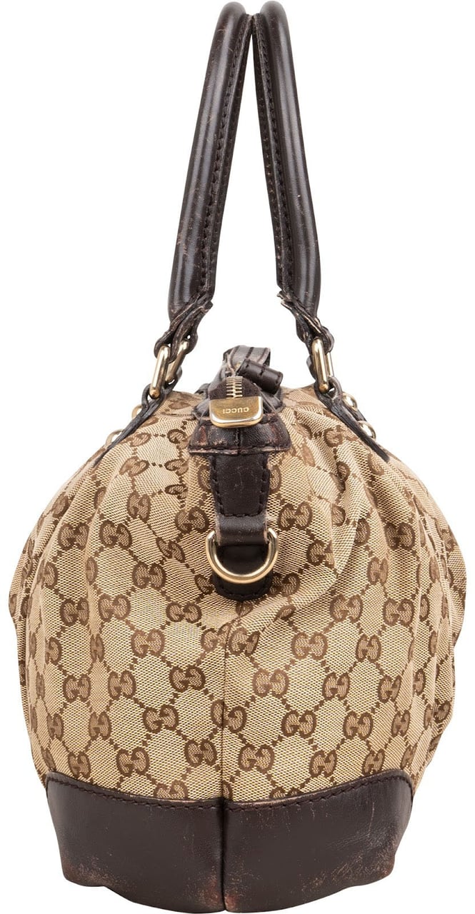 Gucci Monogram GG Canvas Sukey Handbag Beige
