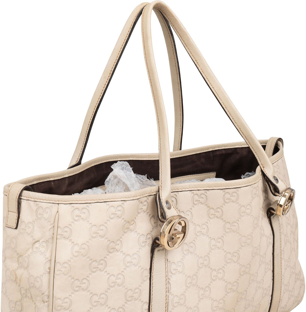 Gucci Guccissima Leather Monogram Shoulder Bag Wit