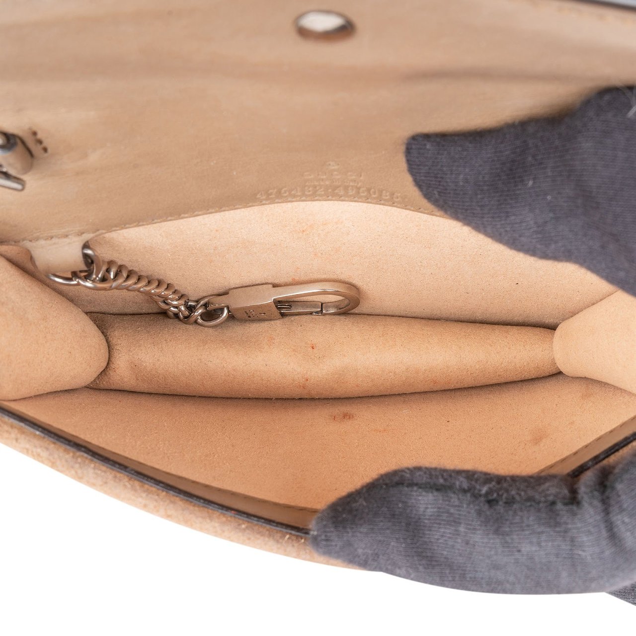 Gucci Monogram GG Supreme Canvas Dionysus Super Mini Crossbody Bag Beige