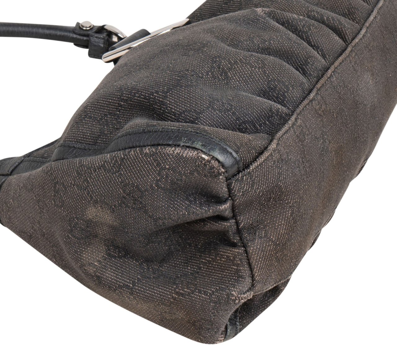 Gucci Monogram GG Canvas Abbey D-Ring Hobo Shoulder Bag Zwart