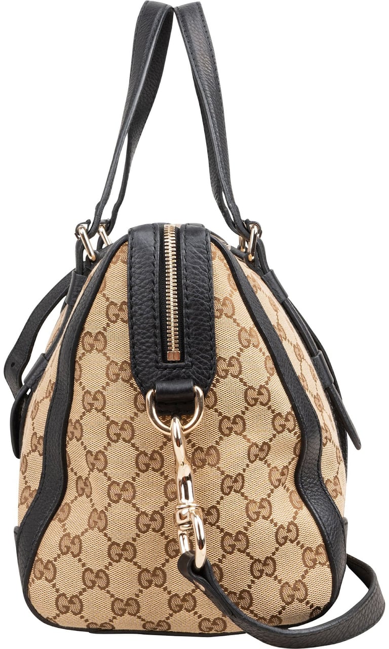 Gucci Monogram GG Canvas Boston Handbag Beige