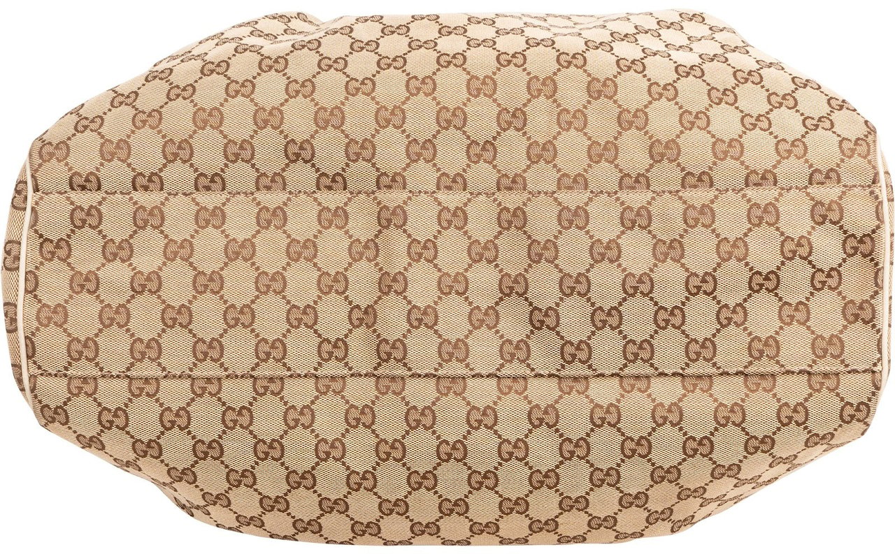 Gucci Monogram GG Canvas Sukey Shoulder Bag Beige