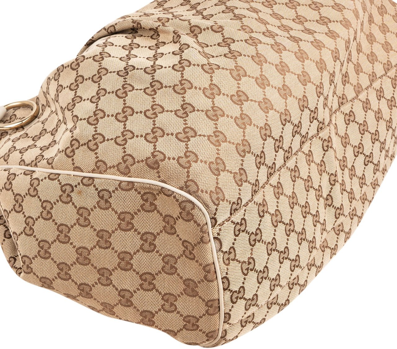 Gucci Monogram GG Canvas Sukey Shoulder Bag Beige
