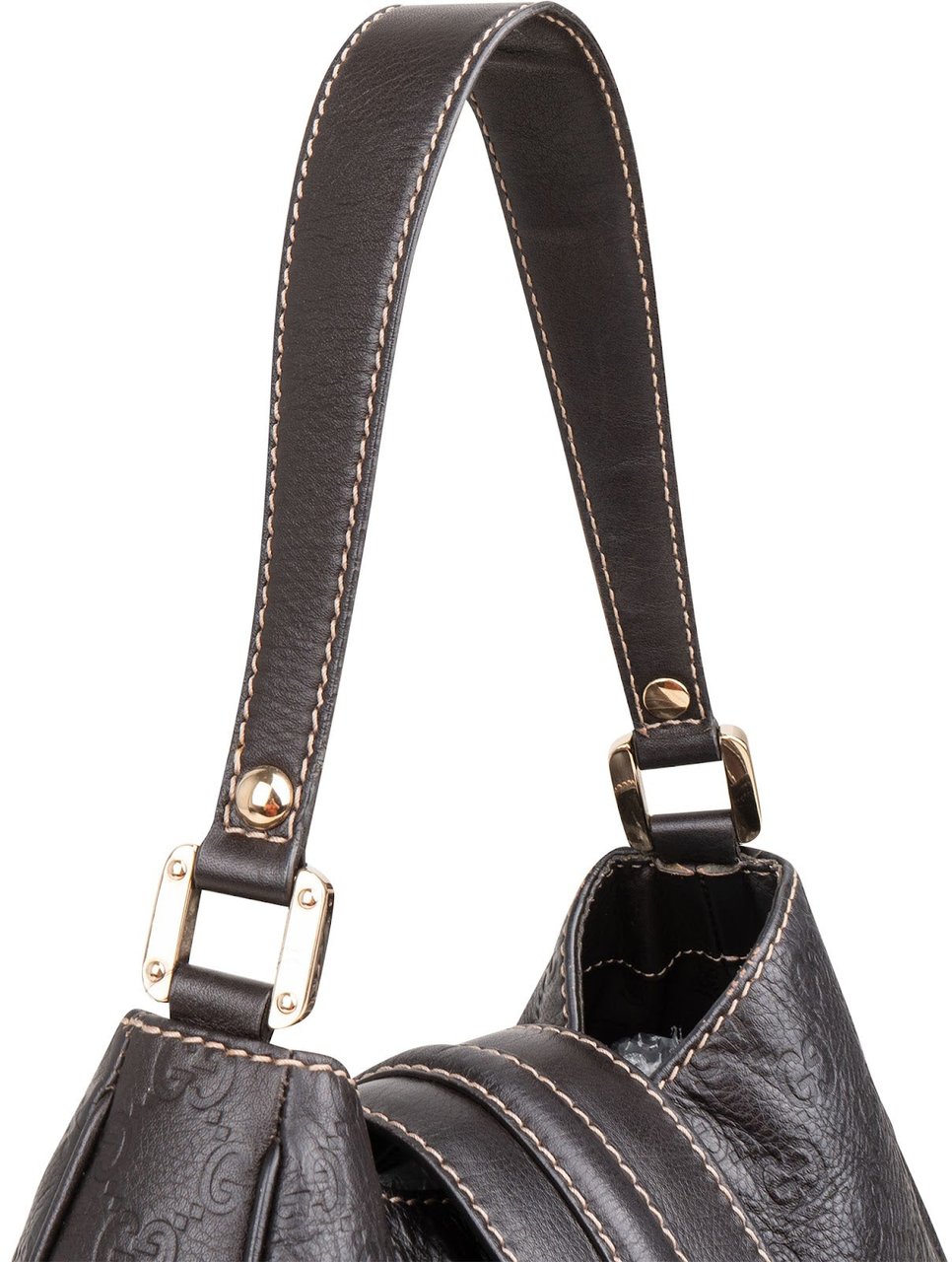 Gucci Guccissima Leather Hobo Shoulder Bag Bruin
