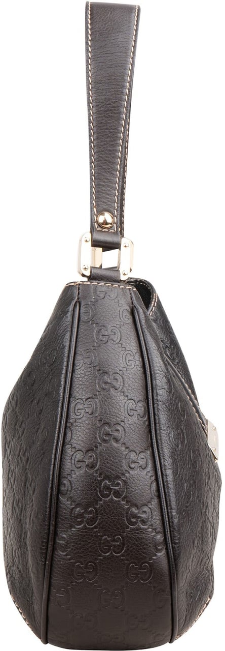 Gucci Guccissima Leather Hobo Shoulder Bag Bruin