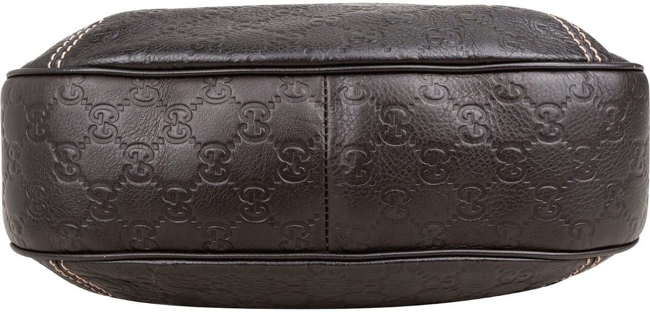 Gucci Guccissima Leather Hobo Shoulder Bag Bruin