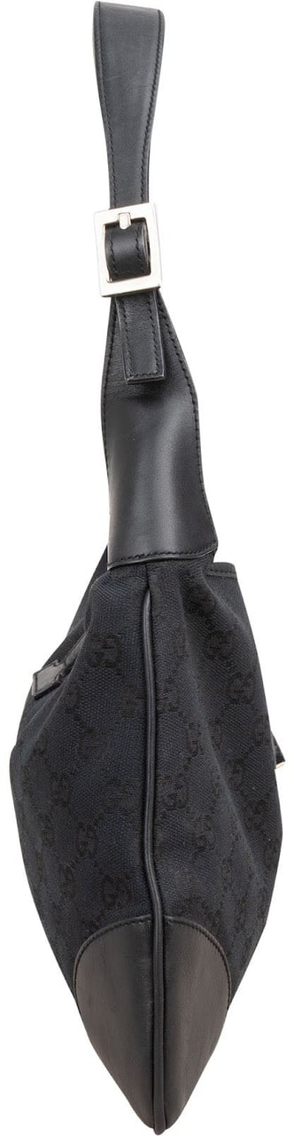 Gucci Monogram GG Canvas Jackie Shoulder Bag Zwart